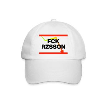 FCK RZZSSN! FUCK REZEESSION FOR ALL GERMANY - Baseball Cap - white/white - Front