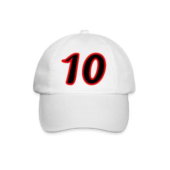 10. 10 YEARS. 10th ANNIVERSARY. 10 YEAR ANNIVERSARY. - Baseball Cap - white/white - Front