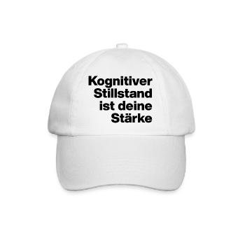 COGNITIVE STANDSTILL IS YOUR STRENGTH. SARCASM - Baseball Cap - white/white - Front