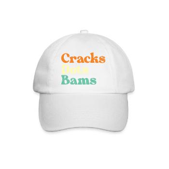 Cracks Dots Bams Mahjong Tiles Lover - Baseball Cap - white/white - Front