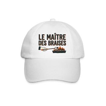Le Maître des Braises BBQ Pitmaster - Casquette classique - blanc/blanc - Devant