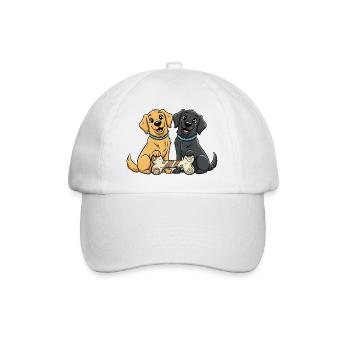 Paw Friend Duo with Bones - Baseball Cap - white/white - Front