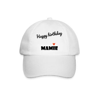 HAPPY BIRTHDAY. GRANNY. MAMMA. GRANDMOTHER. PARTY - Baseball Cap - white/white - Front