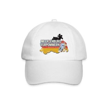 Mecklenburg-Vorpommern Deutschland Bundesland - Baseballkappe - Weiß/Weiß - Vorne