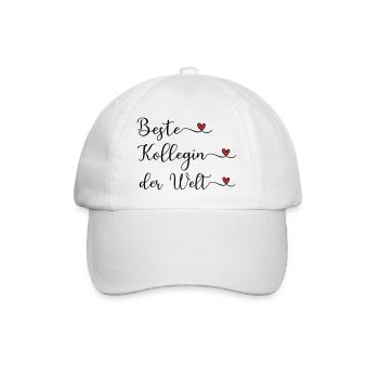 Beste Kollegin der Welt - Baseballkappe - Weiß/Weiß - Vorne