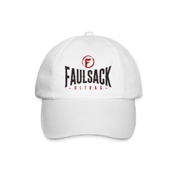 Faulsack BLACK - Baseballkappe - Weiß/Weiß - Vorne