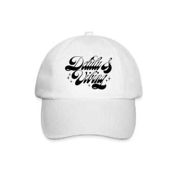 Delulu & Vibing - Baseball Cap - white/white - Front