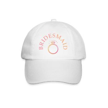 Bridesmaid - Ring - Personalizable - Baseball Cap - white/white - Front
