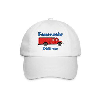 Feuerwehr Oldtimer  - Baseballkappe - Weiß/Weiß - Vorne