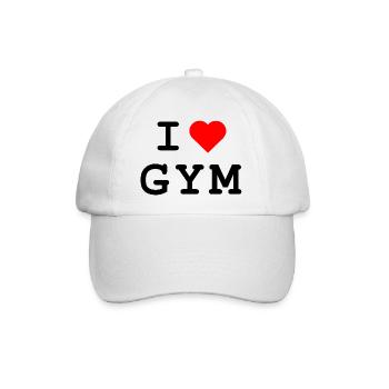 I love Gym - I love the gym - Baseball Cap - white/white - Front