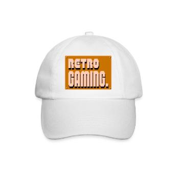 Retro-Gaming-Pixelkunst - Baseballkappe - Weiß/Weiß - Vorne
