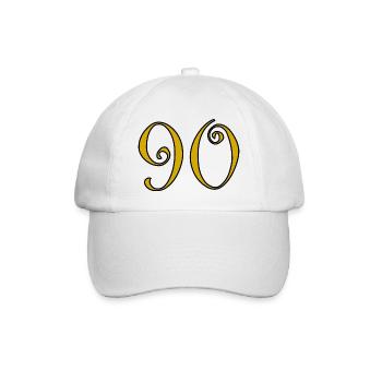 90. 90 ANS. 90e ANNIVERSAIRE. ANNIVERSAIRE 90 ANS. - Casquette classique - blanc/blanc - Devant