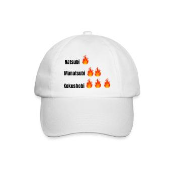 Three Layers Flame Typography - Baseball Cap - white/white - Front