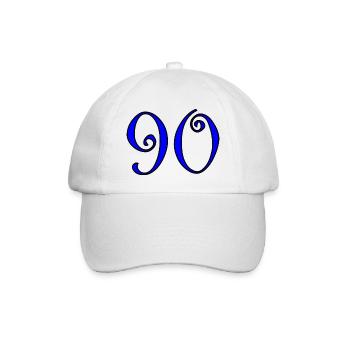 90. 90 ANS. 90e ANNIVERSAIRE. ANNIVERSAIRE 90 ANS. - Casquette classique - blanc/blanc - Devant