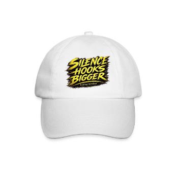 Silence Hooks Bigger Fishing Mindset Design - Casquette classique - blanc/blanc - Devant