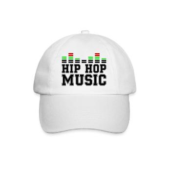 Hip Hop Music - Baseballkappe - Weiß/Weiß - Vorne