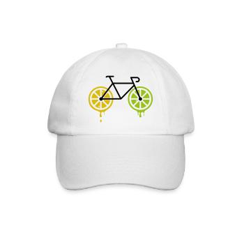 bike lemon - Baseball Cap - white/white - Front
