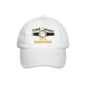 Le temps, c’est de l’argent : Allons faire du shopping - Casquette classique - blanc/blanc - Devant