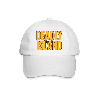 Island Fettgedruckter Text - Baseballkappe - Weiß/Weiß - Vorne