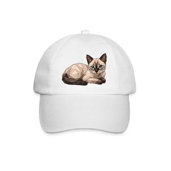 Findus Geometric Cat with Blue Eyes - Baseball Cap - white/white - Front