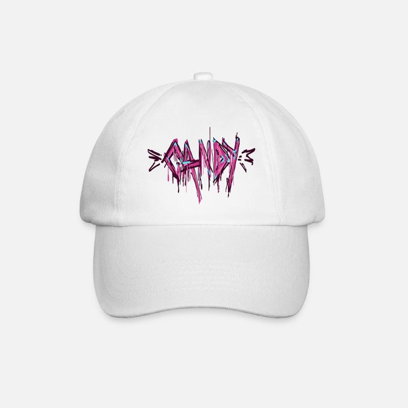 Candy inscription - Baseball Cap - white/white