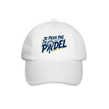 Je peux pas j'ai Padel - Casquette classique - blanc/blanc - Devant