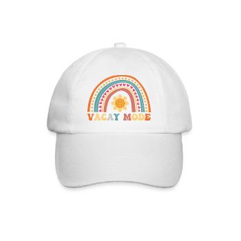 Vacay Mode Rainbow Pastel - Baseball Cap - white/white - Front
