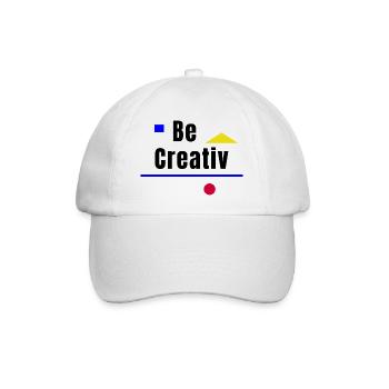 Formes géométriques Bleu, Jaune, Rouge - Casquette classique - blanc/blanc - Devant