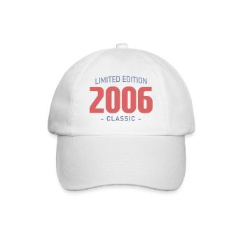 20 Jahre altes Humor-T-Shirt von 2006 - Baseballkappe - Weiß/Weiß - Vorne