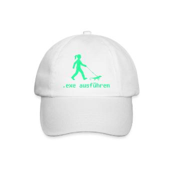 exe ausführen Sys ADMIN Systemadministrator Nerd - Baseballkappe - Weiß/Weiß - Vorne