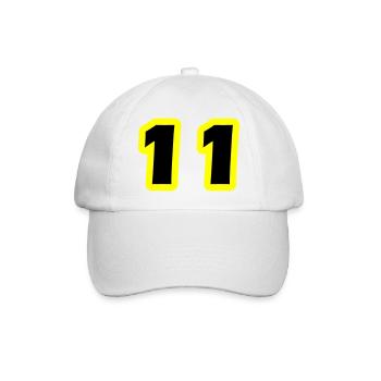 11 Number Symbol - Baseball Cap - white/white - Front