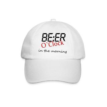 Bière à l’heure Drôle de bière Drôle de Cadeau - Casquette classique - blanc/blanc - Devant