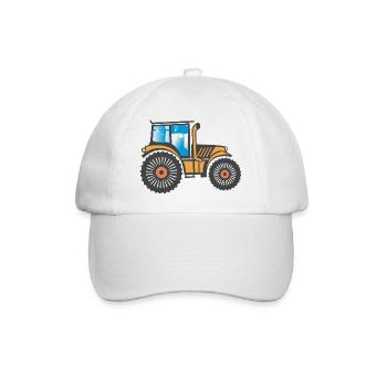 Traktor Schlepper Landwirtschaft Design - Baseballkappe - Weiß/Weiß - Vorne