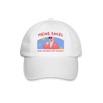Enkelgeschenk Shirt Humor - Baseballkappe - Weiß/Weiß - Vorne