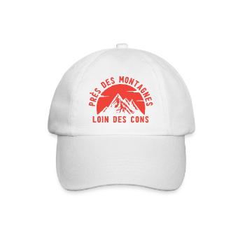 Montagnes au Crépuscule Rouge - Casquette classique - blanc/blanc - Devant
