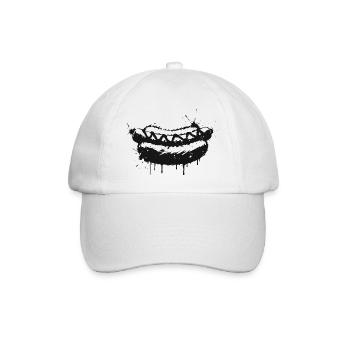 Hot Dog Street Art Black - Baseball Cap - white/white - Front