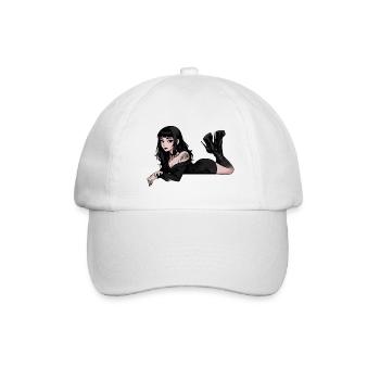 Élégante Sombre Pin-up Gothique - Casquette classique - blanc/blanc - Devant