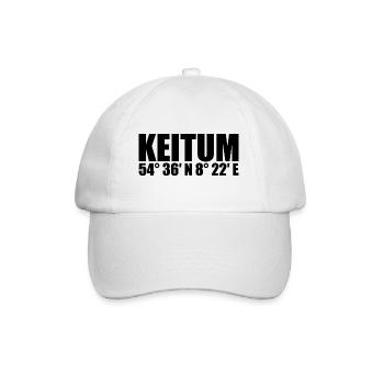 Keitum coordinates - Baseball Cap - white/white - Front