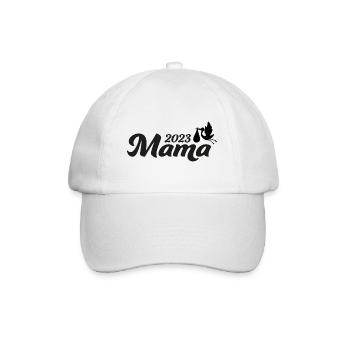 Mama 2023 Storch - Baseballkappe - Weiß/Weiß - Vorne