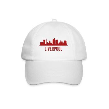 Liverpool silhouette England UK - Baseball Cap - white/white - Front