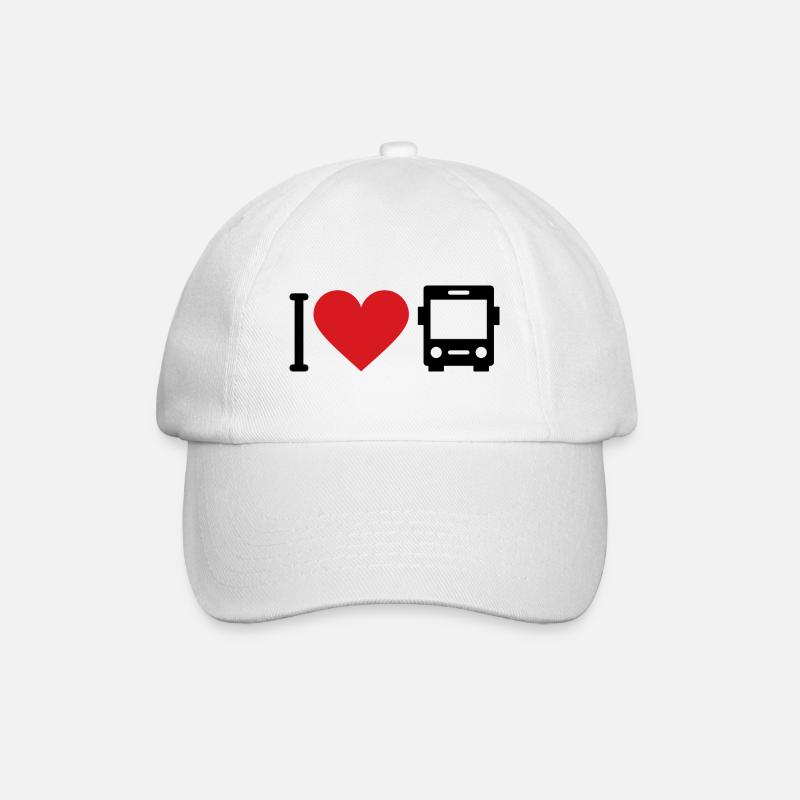 J’aime le bus - Casquette classique - blanc/blanc