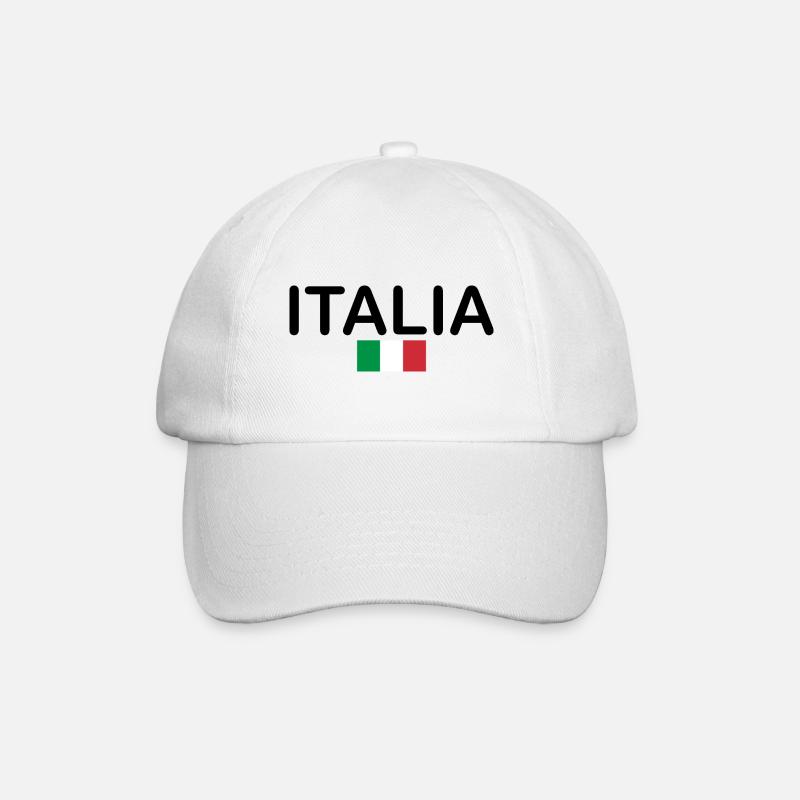Italien - Baseballkappe - Weiß/Weiß
