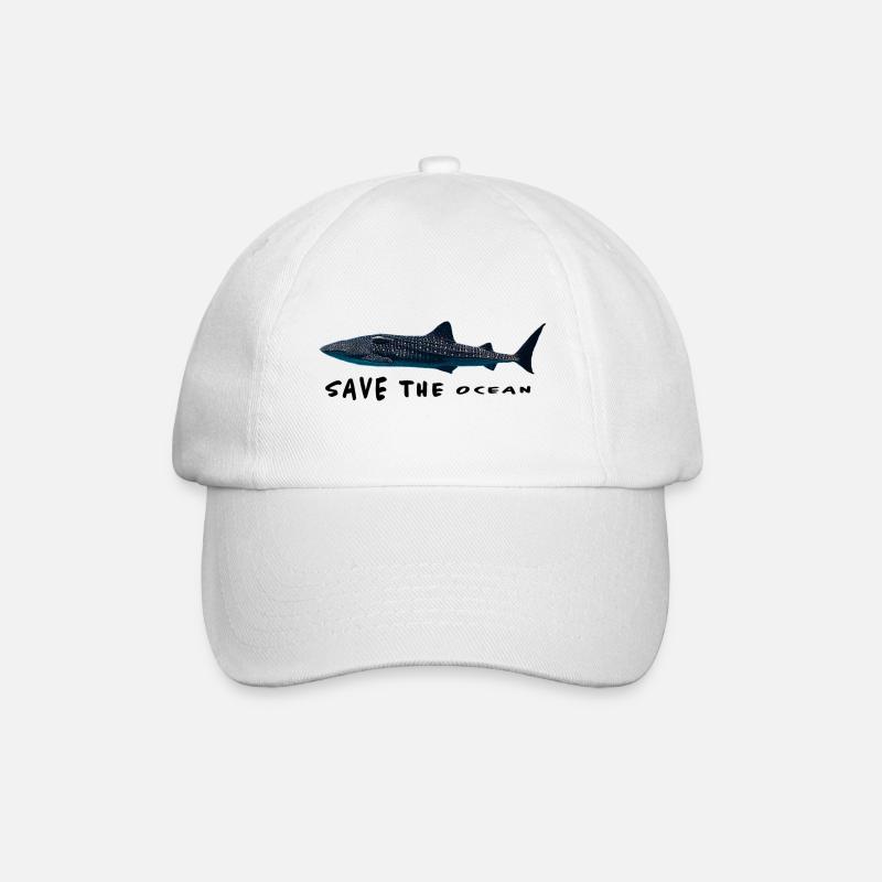 Save the ocean - Requin - Baleine - Casquette classique - blanc/blanc