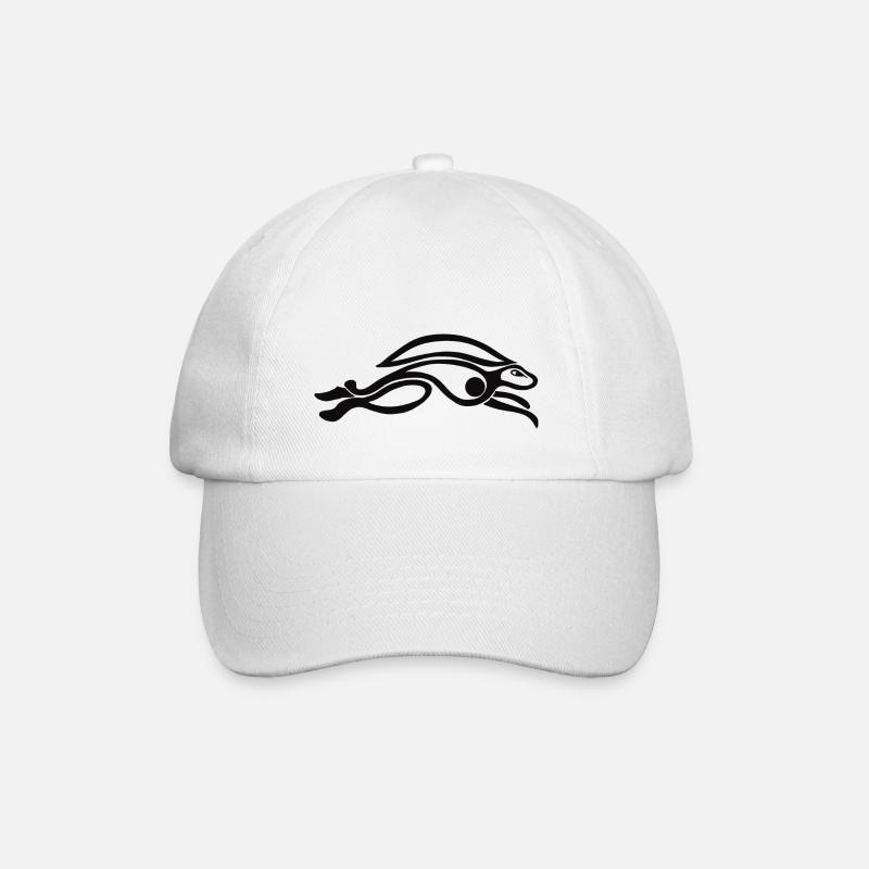 Celtic Leaping Hare Black - Baseball Cap - white/white