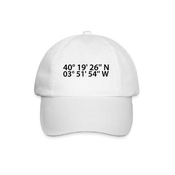 Móstoles coordinates - Baseball Cap - white/white - Front