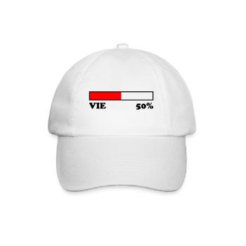 Vie 50% 50 ans t-shirt anniversaire cadeau - Casquette classique - blanc/blanc - Devant