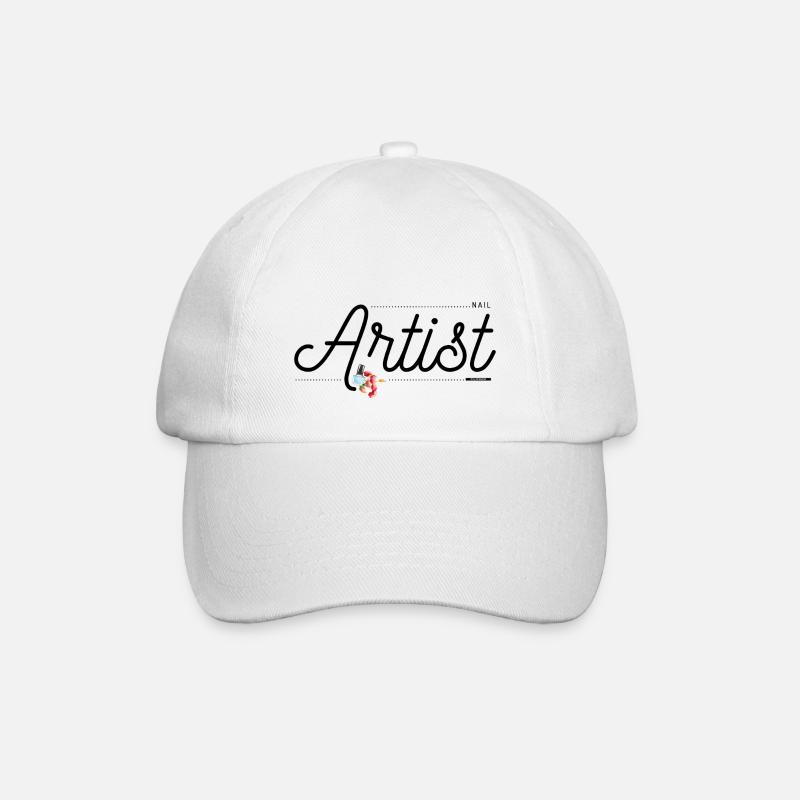 Nailartist nails designer - Urbaninme - Baseball Cap - white/white
