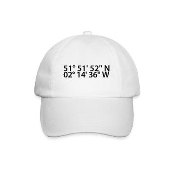 Gloucester coordinates - Baseball Cap - white/white - Front