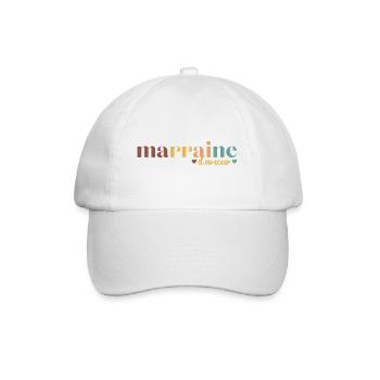 Marraine d' amour cadeau pour marraine - Casquette classique - blanc/blanc - Devant
