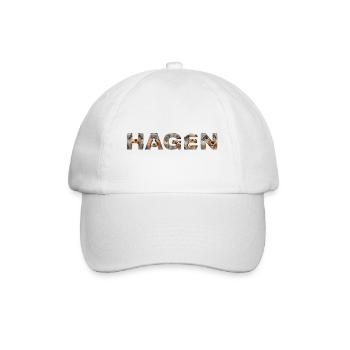 Hagen Hund - Baseballkappe - Weiß/Weiß - Vorne
